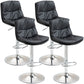 Modern Style Metal Bar Stools with Swivel and Adjustable Height Living Room Bar Stools Black Chrome 4 Piece Set Clearhalo 'Bar Furniture' 'Bar Stools' 'bar_stools' 'furn' 'furn_bar_stools' 'furniture_bar_stools' 'Kitchen & Dining Furniture' 'kitchen&dining_furn' 'kitchen' 'kitchen_furn' Furniture' 4589493