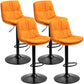 Modern Style Metal Bar Stools with Swivel and Adjustable Height Living Room Bar Stools Orange Black 4 Piece Set Clearhalo 'Bar Furniture' 'Bar Stools' 'bar_stools' 'furn' 'furn_bar_stools' 'furniture_bar_stools' 'Kitchen & Dining Furniture' 'kitchen&dining_furn' 'kitchen' 'kitchen_furn' Furniture' 4589502