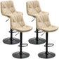 Modern Style Metal Bar Stools with Swivel and Adjustable Height Living Room Bar Stools Khaki Black 4 Piece Set Clearhalo 'Bar Furniture' 'Bar Stools' 'bar_stools' 'furn' 'furn_bar_stools' 'furniture_bar_stools' 'Kitchen & Dining Furniture' 'kitchen&dining_furn' 'kitchen' 'kitchen_furn' Furniture' 4589508