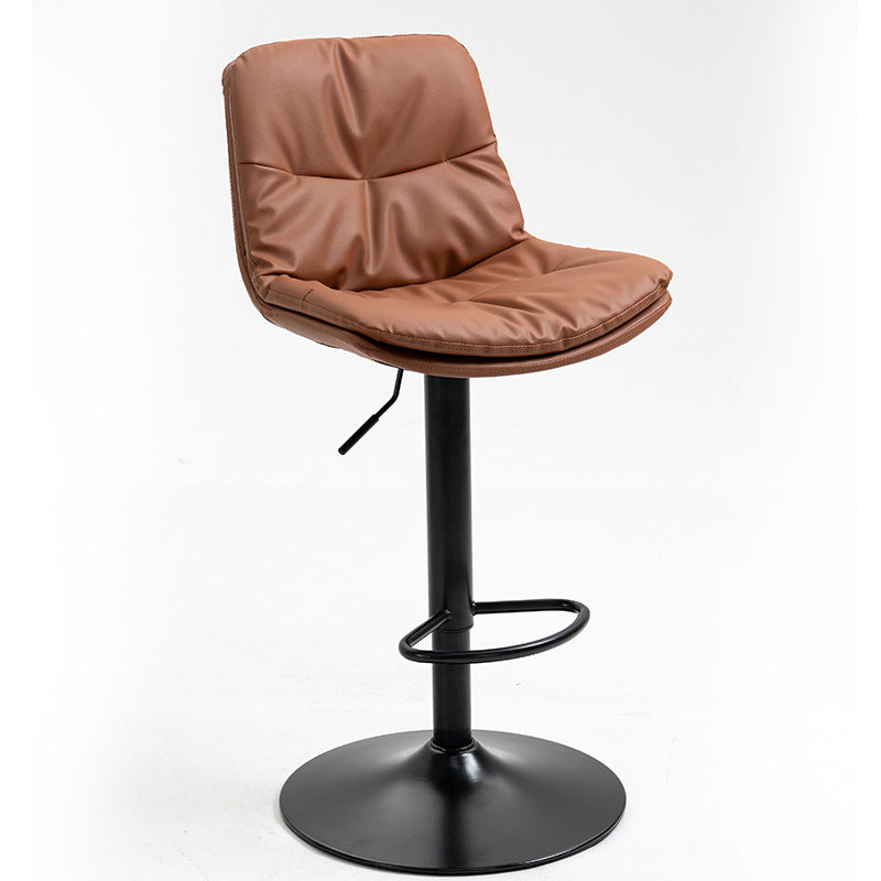 Modern Style Metal Bar Stools with Swivel and Adjustable Height Living Room Bar Stools Coffee Black 1 Piece Clearhalo 'Bar Furniture' 'Bar Stools' 'bar_stools' 'furn' 'furn_bar_stools' 'furniture_bar_stools' 'Kitchen & Dining Furniture' 'kitchen&dining_furn' 'kitchen' 'kitchen_furn' Furniture' 4589515