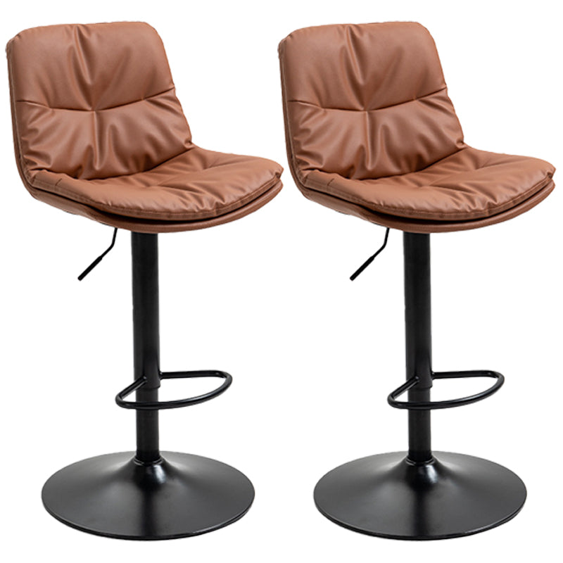 Modern Style Metal Bar Stools with Swivel and Adjustable Height Living Room Bar Stools Coffee Black 2 Piece Set Clearhalo 'Bar Furniture' 'Bar Stools' 'bar_stools' 'furn' 'furn_bar_stools' 'furniture_bar_stools' 'Kitchen & Dining Furniture' 'kitchen&dining_furn' 'kitchen' 'kitchen_furn' Furniture' 4589516