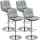 Modern Style Metal Bar Stools with Swivel and Adjustable Height Living Room Bar Stools Silver Gray Chrome 4 Piece Set Clearhalo 'Bar Furniture' 'Bar Stools' 'bar_stools' 'furn' 'furn_bar_stools' 'furniture_bar_stools' 'Kitchen & Dining Furniture' 'kitchen&dining_furn' 'kitchen' 'kitchen_furn' Furniture' 4589517