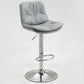 Modern Style Metal Bar Stools with Swivel and Adjustable Height Living Room Bar Stools Silver Gray Chrome 1 Piece Clearhalo 'Bar Furniture' 'Bar Stools' 'bar_stools' 'furn' 'furn_bar_stools' 'furniture_bar_stools' 'Kitchen & Dining Furniture' 'kitchen&dining_furn' 'kitchen' 'kitchen_furn' Furniture' 4589518
