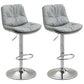 Modern Style Metal Bar Stools with Swivel and Adjustable Height Living Room Bar Stools Silver Gray Chrome 2 Piece Set Clearhalo 'Bar Furniture' 'Bar Stools' 'bar_stools' 'furn' 'furn_bar_stools' 'furniture_bar_stools' 'Kitchen & Dining Furniture' 'kitchen&dining_furn' 'kitchen' 'kitchen_furn' Furniture' 4589519