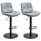 Modern Style Metal Bar Stools with Swivel and Adjustable Height Living Room Bar Stools Silver Gray Black 2 Piece Set Clearhalo 'Bar Furniture' 'Bar Stools' 'bar_stools' 'furn' 'furn_bar_stools' 'furniture_bar_stools' 'Kitchen & Dining Furniture' 'kitchen&dining_furn' 'kitchen' 'kitchen_furn' Furniture' 4589522