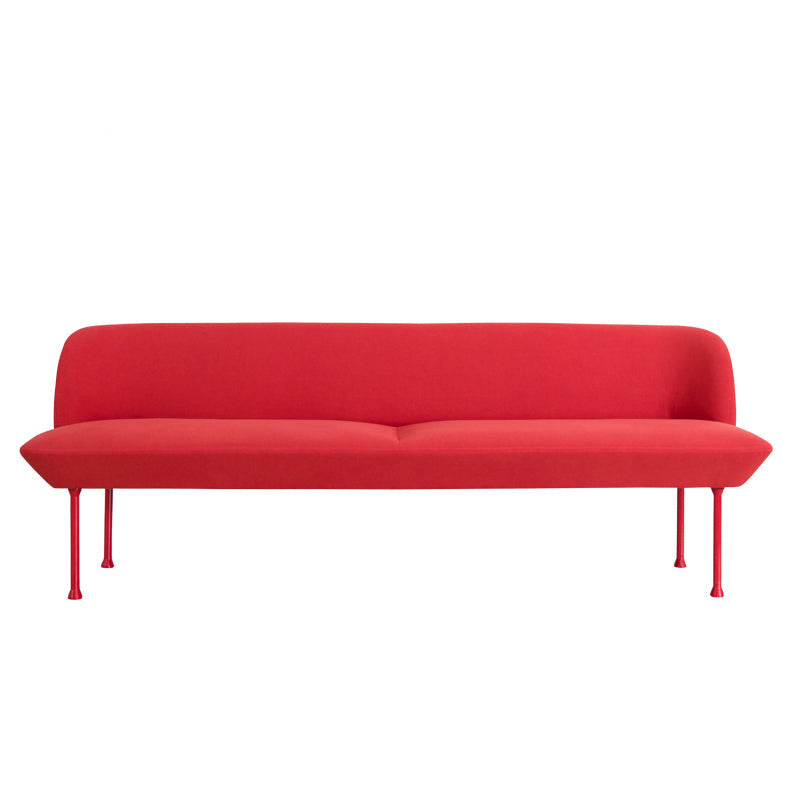 30.71" H Linen Armless Contemporary Sofa with Tight Back for Apartment Red Clearhalo 'furn' 'furn_sofas' 'Furniture' 'furniture_sofas' 'kitchen' 'kitchen_sofas' 'Living Room Furniture' 'Sofa' 'sofas' 4591683