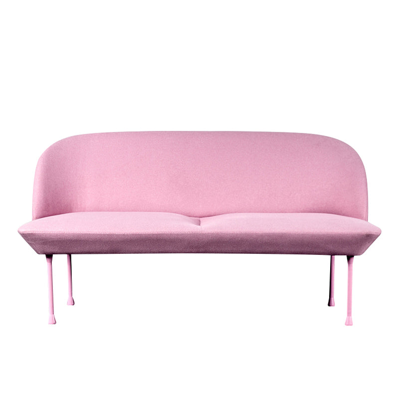 30.71" H Linen Armless Contemporary Sofa with Tight Back for Apartment Pink Clearhalo 'furn' 'furn_sofas' 'Furniture' 'furniture_sofas' 'kitchen' 'kitchen_sofas' 'Living Room Furniture' 'Sofa' 'sofas' 4591684