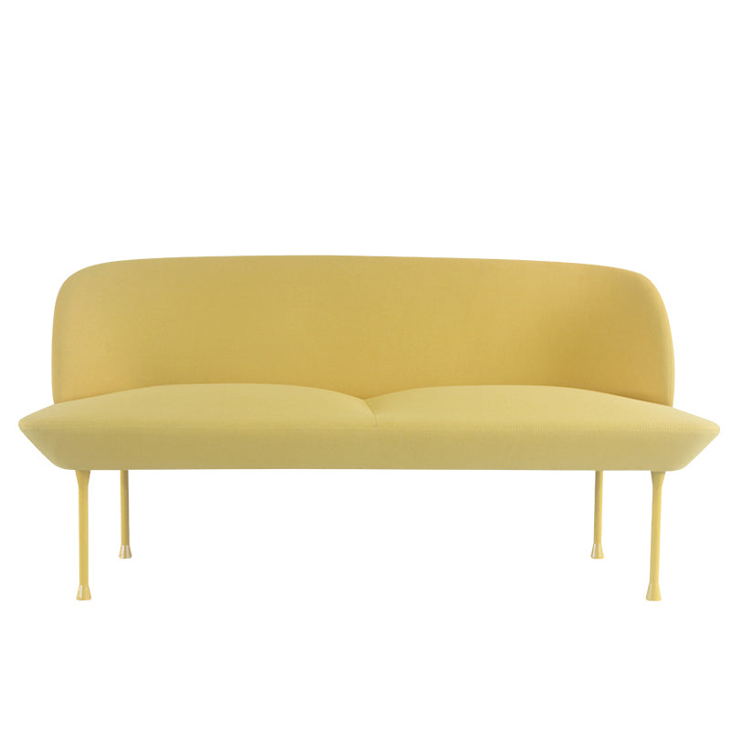30.71" H Linen Armless Contemporary Sofa with Tight Back for Apartment Yellow Clearhalo 'furn' 'furn_sofas' 'Furniture' 'furniture_sofas' 'kitchen' 'kitchen_sofas' 'Living Room Furniture' 'Sofa' 'sofas' 4591690