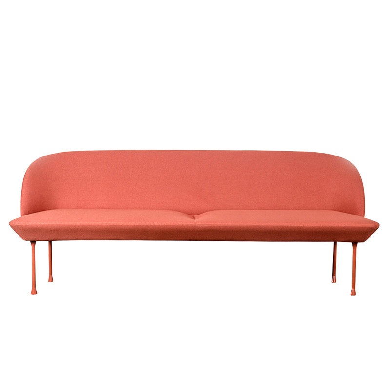 30.71" H Linen Armless Contemporary Sofa with Tight Back for Apartment 79"L x 29.5"W x 31.5"H Orange Clearhalo 'furn' 'furn_sofas' 'Furniture' 'furniture_sofas' 'kitchen' 'kitchen_sofas' 'Living Room Furniture' 'Sofa' 'sofas' 4591691