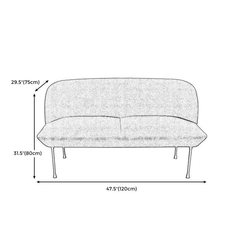 30.71" H Linen Armless Contemporary Sofa with Tight Back for Apartment Clearhalo 'furn' 'furn_sofas' 'Furniture' 'furniture_sofas' 'kitchen' 'kitchen_sofas' 'Living Room Furniture' 'Sofa' 'sofas' 4591696