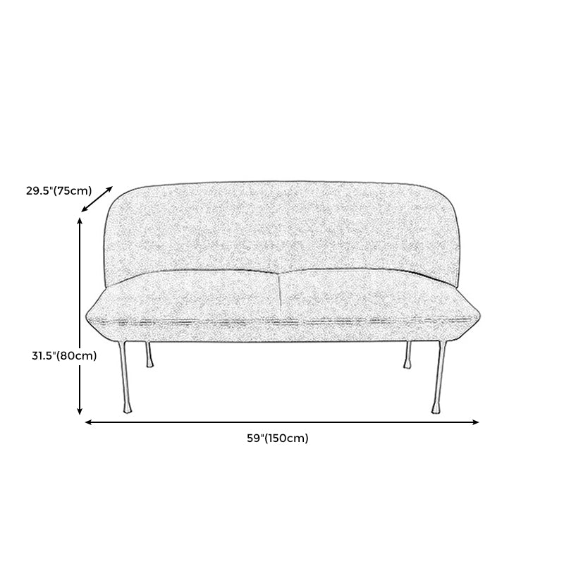 30.71" H Linen Armless Contemporary Sofa with Tight Back for Apartment Clearhalo 'furn' 'furn_sofas' 'Furniture' 'furniture_sofas' 'kitchen' 'kitchen_sofas' 'Living Room Furniture' 'Sofa' 'sofas' 4591697