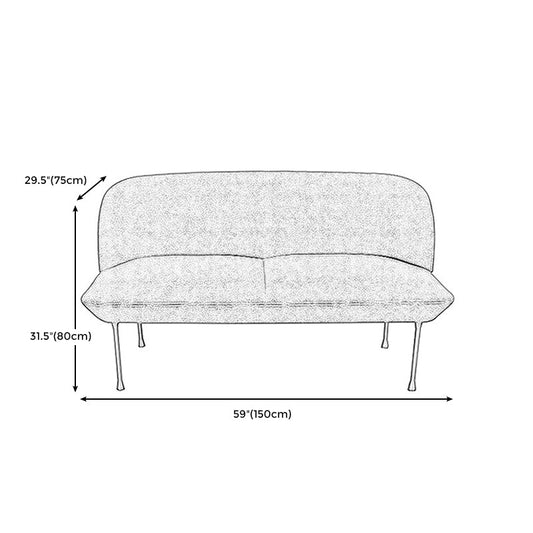 30.71" H Linen Armless Contemporary Sofa with Tight Back for Apartment Clearhalo 'furn' 'furn_sofas' 'Furniture' 'furniture_sofas' 'kitchen' 'kitchen_sofas' 'Living Room Furniture' 'Sofa' 'sofas' 4591697