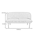 30.71" H Linen Armless Contemporary Sofa with Tight Back for Apartment Clearhalo 'furn' 'furn_sofas' 'Furniture' 'furniture_sofas' 'kitchen' 'kitchen_sofas' 'Living Room Furniture' 'Sofa' 'sofas' 4591697