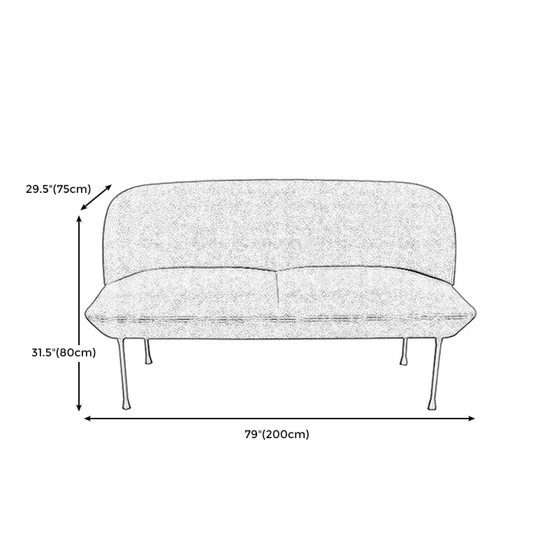30.71" H Linen Armless Contemporary Sofa with Tight Back for Apartment Clearhalo 'furn' 'furn_sofas' 'Furniture' 'furniture_sofas' 'kitchen' 'kitchen_sofas' 'Living Room Furniture' 'Sofa' 'sofas' 4591698