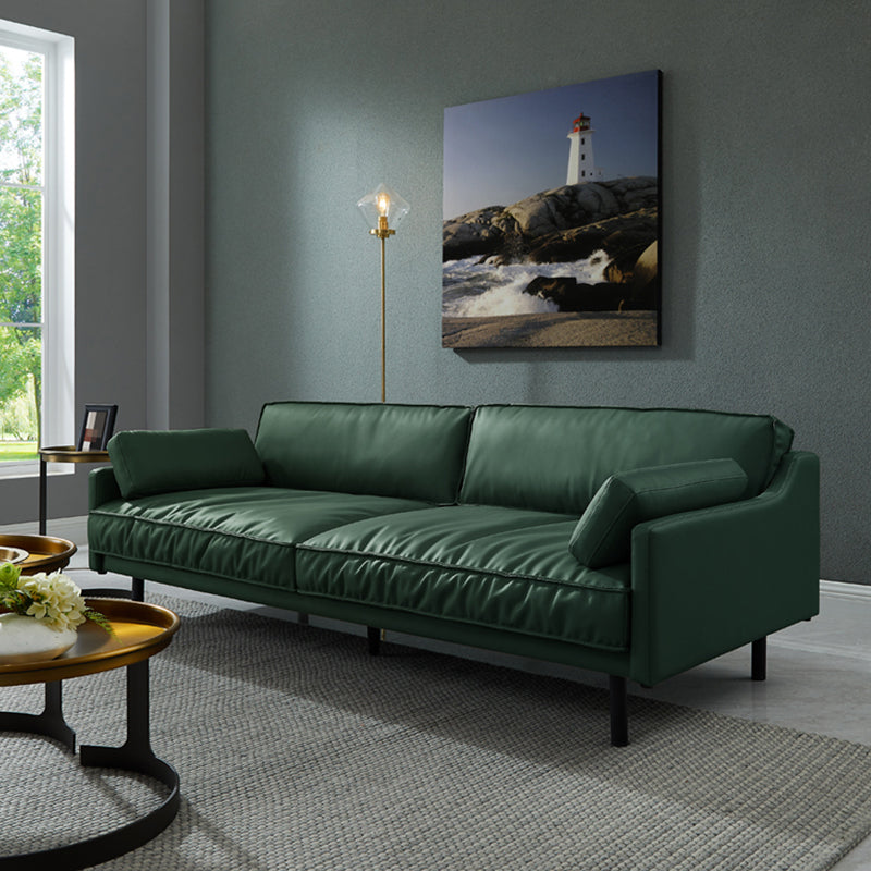 Tight Back Square Arm Industrial Sofa with Waterproof and Wear-resistant Green Clearhalo 'furn' 'furn_sofas' 'Furniture' 'furniture_sofas' 'kitchen' 'kitchen_sofas' 'Living Room Furniture' 'Sofa' 'sofas' 4591702