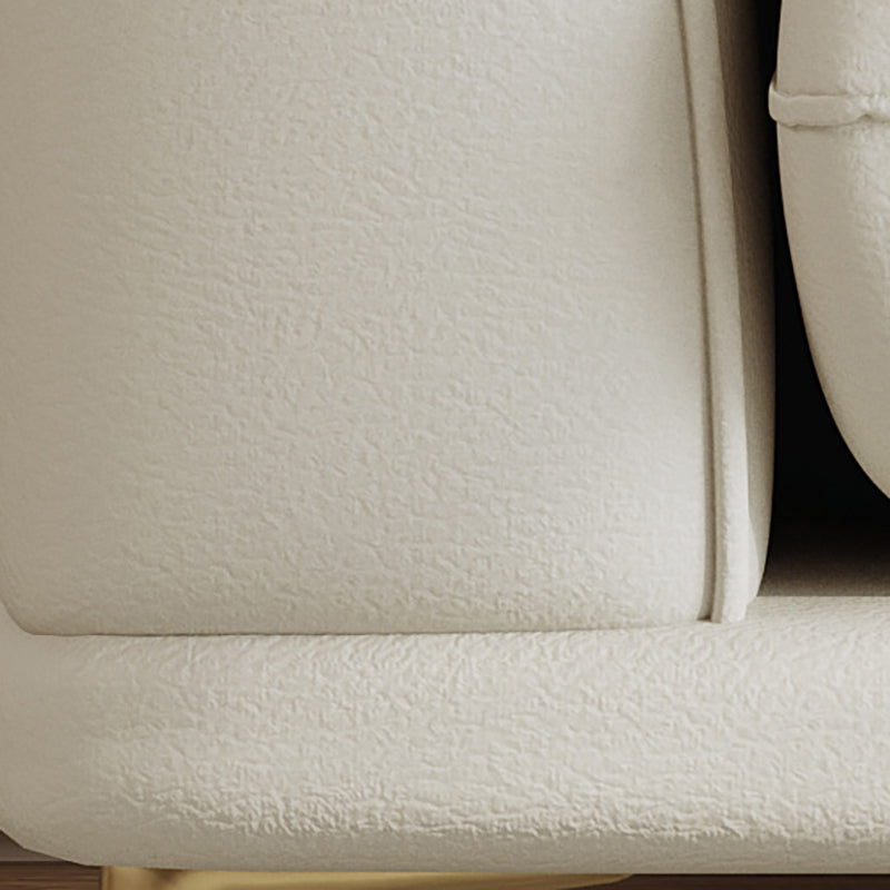 Modern Style Solid Wood Base Namib & White Leather Rectangular Sofa Clearhalo 'furn' 'furn_sofas' 'Furniture' 'furniture_sofas' 'kitchen' 'kitchen_sofas' 'Living Room Furniture' 'Sofa' 'sofas' 4591724