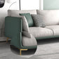 Modern Green and White Fabric Sofa Square Arm Sofa for Living Room Clearhalo 'furn' 'furn_sofas' 'Furniture' 'furniture_sofas' 'kitchen' 'kitchen_sofas' 'Living Room Furniture' 'Sofa' 'sofas' 4591744
