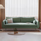 Loose Back Velvet Square Arm Contemporary Sofa with Slipcovered for Apartment Green Clearhalo 'furn' 'furn_sofas' 'Furniture' 'furniture_sofas' 'kitchen' 'kitchen_sofas' 'Living Room Furniture' 'Sofa' 'sofas' 4591755