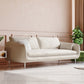Loose Back Velvet Square Arm Contemporary Sofa with Slipcovered for Apartment 59"L x 31.5"W x 31.5"H White Latex Clearhalo 'furn' 'furn_sofas' 'Furniture' 'furniture_sofas' 'kitchen' 'kitchen_sofas' 'Living Room Furniture' 'Sofa' 'sofas' 4591756