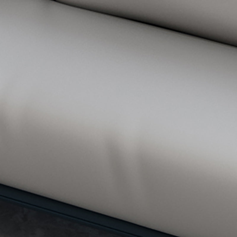 27.55" W Genuine Leather Modern Square Arm Sofa for Restaurant Clearhalo 'furn' 'furn_sofas' 'Furniture' 'furniture_sofas' 'kitchen' 'kitchen_sofas' 'Living Room Furniture' 'Sofa' 'sofas' 4591795