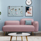 Hair Pin Legs Tight Back Square Arm Transitional Modern Loveseat for Apartment Pink Faux Leather Clearhalo 'furn' 'furn_sofas' 'Furniture' 'furniture_sofas' 'kitchen' 'kitchen_sofas' 'Living Room Furniture' 'Sofa' 'sofas' 4591802