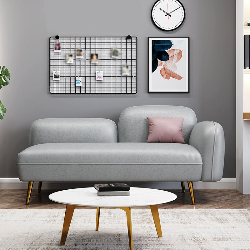 Hair Pin Legs Tight Back Square Arm Transitional Modern Loveseat for Apartment Grey Clearhalo 'furn' 'furn_sofas' 'Furniture' 'furniture_sofas' 'kitchen' 'kitchen_sofas' 'Living Room Furniture' 'Sofa' 'sofas' 4591805