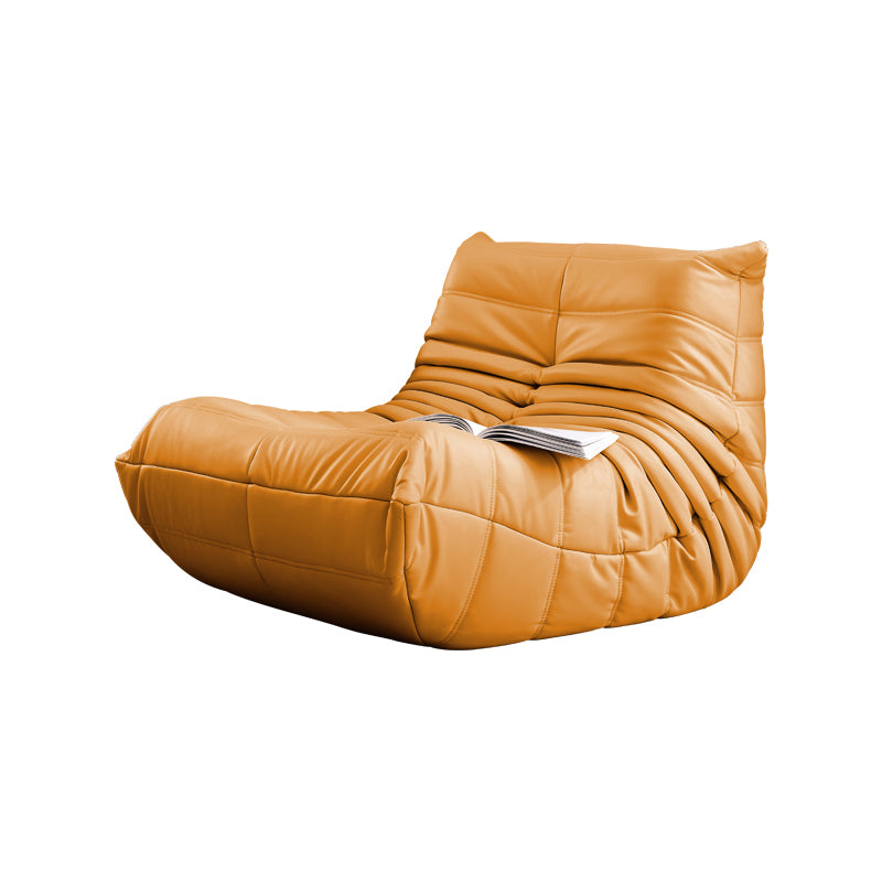 Ultra-Modern Sofa 27.6"High Tuxedo Arm Tight Back Single Cushion Seat Sofa Orange Clearhalo 'furn' 'furn_sofas' 'Furniture' 'furniture_sofas' 'kitchen' 'kitchen_sofas' 'Living Room Furniture' 'Sofa' 'sofas' 4591830