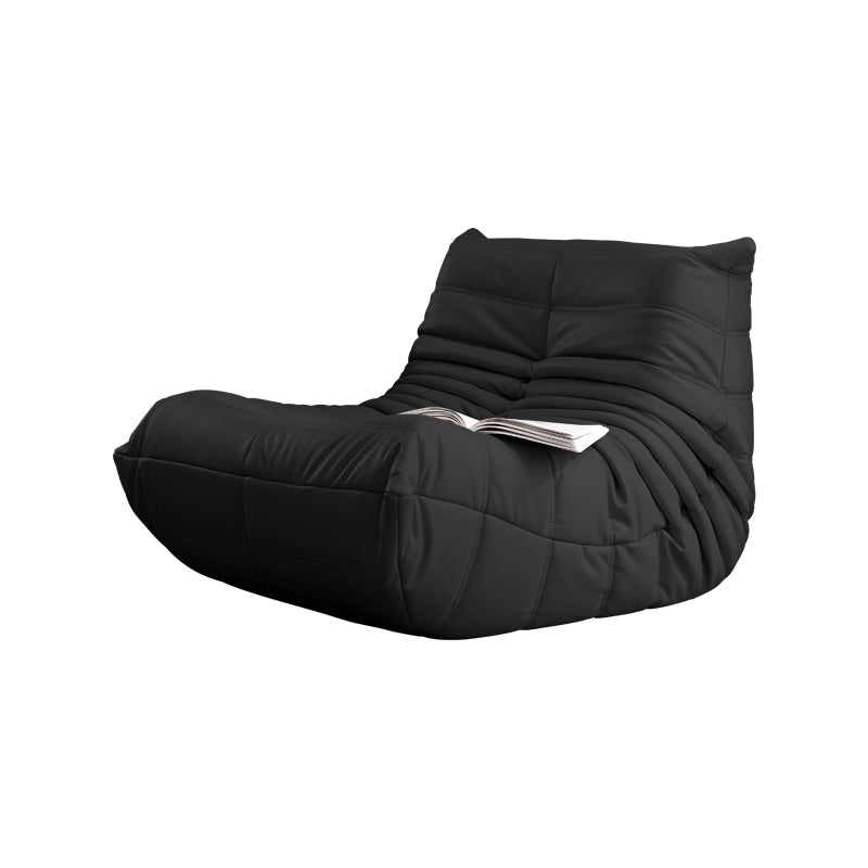 Ultra-Modern Sofa 27.6"High Tuxedo Arm Tight Back Single Cushion Seat Sofa Black Clearhalo 'furn' 'furn_sofas' 'Furniture' 'furniture_sofas' 'kitchen' 'kitchen_sofas' 'Living Room Furniture' 'Sofa' 'sofas' 4591835