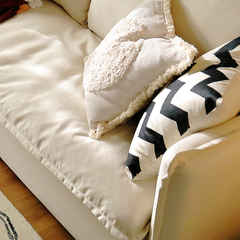 Loose Back Linen Square Arm Sofa with Slipcovered for Apartment and Living Room Clearhalo 'furn' 'furn_sofas' 'Furniture' 'furniture_sofas' 'kitchen' 'kitchen_sofas' 'Living Room Furniture' 'Sofa' 'sofas' 4591853