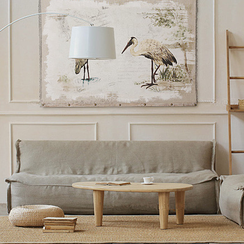 Linen Armless Sofa Tight Back 33"W Modern Sofa for Living Room 71"L x 33.5"W x 28"H Clearhalo 'furn' 'furn_sofas' 'Furniture' 'furniture_sofas' 'kitchen' 'kitchen_sofas' 'Living Room Furniture' 'Sofa' 'sofas' 4591870