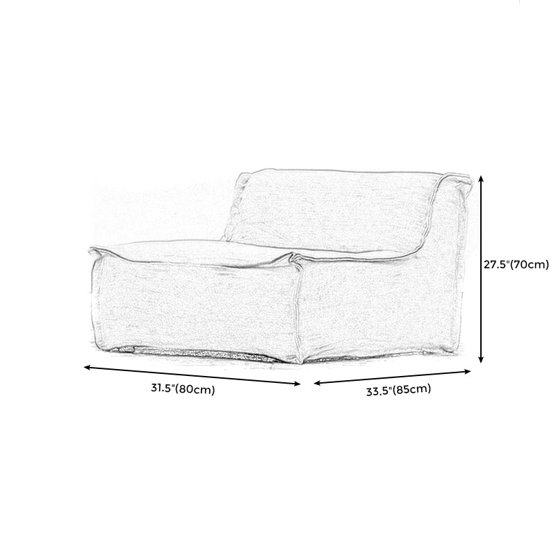 Linen Armless Sofa Tight Back 33"W Modern Sofa for Living Room Clearhalo 'furn' 'furn_sofas' 'Furniture' 'furniture_sofas' 'kitchen' 'kitchen_sofas' 'Living Room Furniture' 'Sofa' 'sofas' 4591874