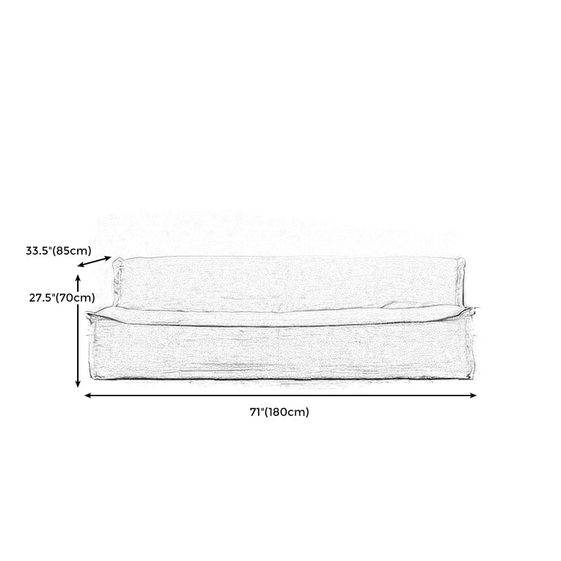 Linen Armless Sofa Tight Back 33"W Modern Sofa for Living Room Clearhalo 'furn' 'furn_sofas' 'Furniture' 'furniture_sofas' 'kitchen' 'kitchen_sofas' 'Living Room Furniture' 'Sofa' 'sofas' 4591877