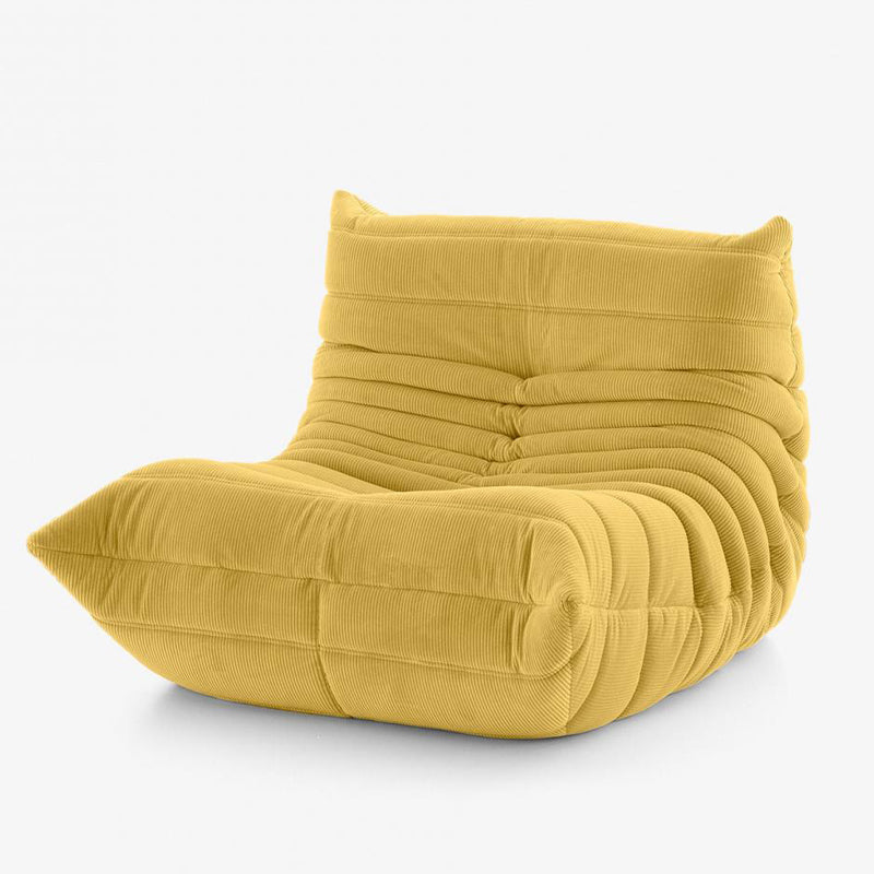 Ultra-Modern Single Cushion Seat Tight Back Sofa 27.6"High Tuxedo Arm Sofa Light Yellow Clearhalo 'furn' 'furn_sofas' 'Furniture' 'furniture_sofas' 'kitchen' 'kitchen_sofas' 'Living Room Furniture' 'Sofa' 'sofas' 4591885