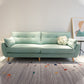 Loose Back Linen Square Arm Sofa with slipcovered Hair Pin Legs Settee Mint Green Clearhalo 'furn' 'furn_sofas' 'Furniture' 'furniture_sofas' 'kitchen' 'kitchen_sofas' 'Living Room Furniture' 'Sofa' 'sofas' 4591905
