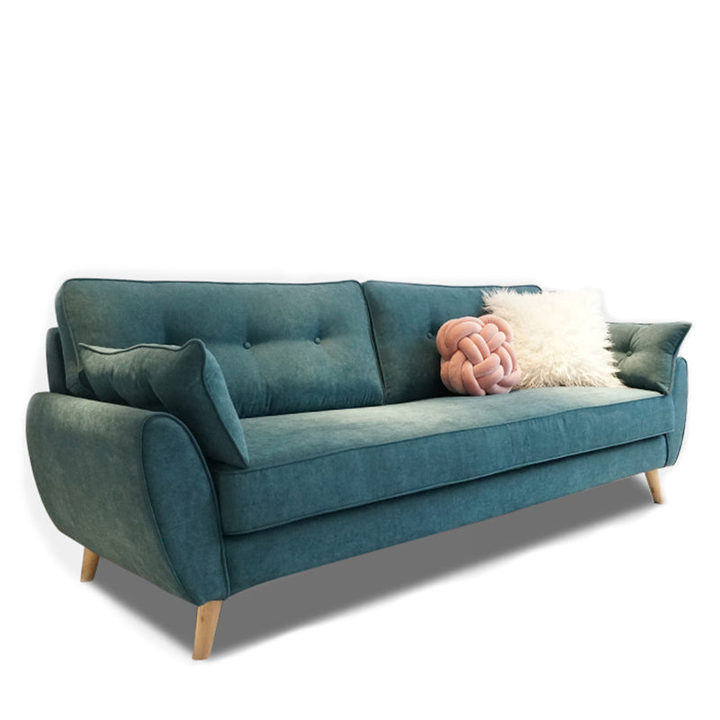Loose Back Linen Square Arm Sofa with slipcovered Hair Pin Legs Settee Clearhalo 'furn' 'furn_sofas' 'Furniture' 'furniture_sofas' 'kitchen' 'kitchen_sofas' 'Living Room Furniture' 'Sofa' 'sofas' 4591909