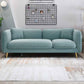Tight Back Square Arm Ultra-Modern Sofa with Hair Pin Legs for Apartment 55.1"L x 29.5"W x 29.5"H Blue Velvet Clearhalo 'furn' 'furn_sofas' 'Furniture' 'furniture_sofas' 'kitchen' 'kitchen_sofas' 'Living Room Furniture' 'Sofa' 'sofas' 4591921