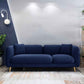 Tight Back Square Arm Ultra-Modern Sofa with Hair Pin Legs for Apartment Dark Blue Velvet Clearhalo 'furn' 'furn_sofas' 'Furniture' 'furniture_sofas' 'kitchen' 'kitchen_sofas' 'Living Room Furniture' 'Sofa' 'sofas' 4591926