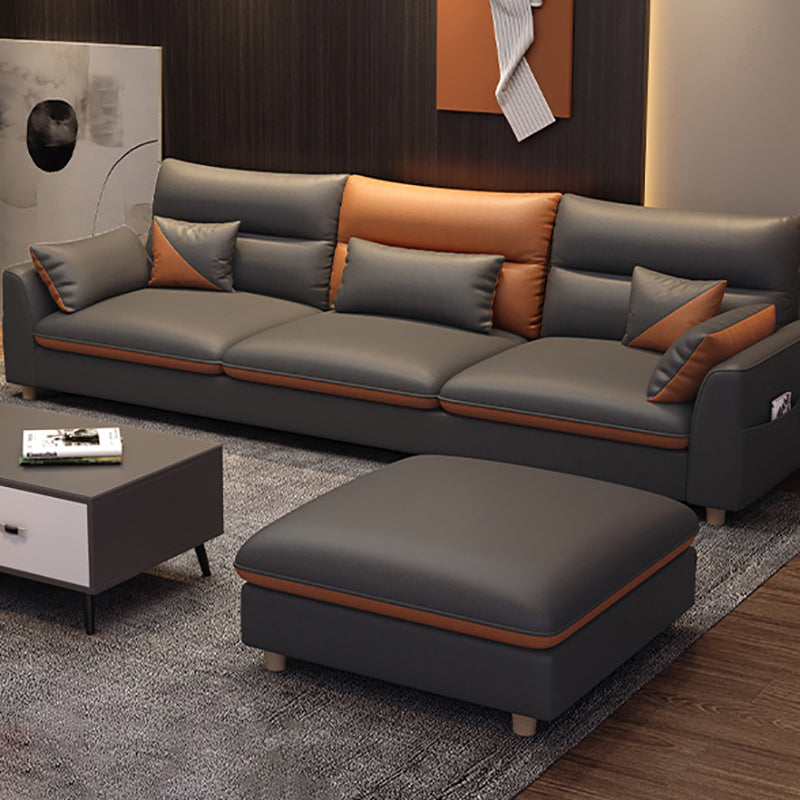 Contemporary Square Arm Sofa with Loose Back for Living Room, Apartment Clearhalo 'furn' 'furn_sofas' 'Furniture' 'furniture_sofas' 'kitchen' 'kitchen_sofas' 'Living Room Furniture' 'Sofa' 'sofas' 4591939
