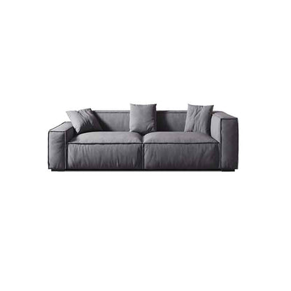 Tight Back Faux Leather Square Arm Sofa with Stain Resistant and Wear Resistance 71"L x 39"W x 28"H Grey Clearhalo 'furn' 'furn_sofas' 'Furniture' 'furniture_sofas' 'kitchen' 'kitchen_sofas' 'Living Room Furniture' 'Sofa' 'sofas' 4591949