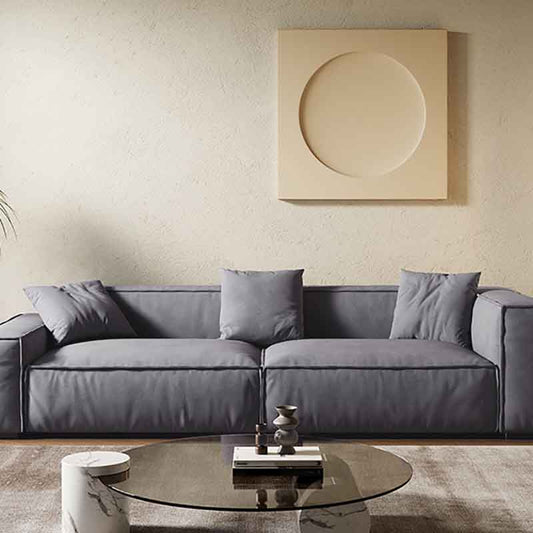 Tight Back Faux Leather Square Arm Sofa with Stain Resistant and Wear Resistance Clearhalo 'furn' 'furn_sofas' 'Furniture' 'furniture_sofas' 'kitchen' 'kitchen_sofas' 'Living Room Furniture' 'Sofa' 'sofas' 4591956