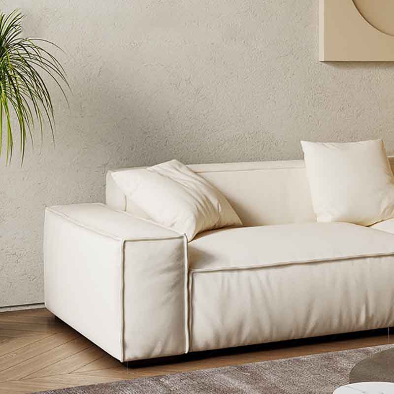 Tight Back Faux Leather Square Arm Sofa with Stain Resistant and Wear Resistance Clearhalo 'furn' 'furn_sofas' 'Furniture' 'furniture_sofas' 'kitchen' 'kitchen_sofas' 'Living Room Furniture' 'Sofa' 'sofas' 4591964