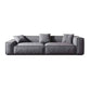 Tight Back Faux Leather Square Arm Sofa with Stain Resistant and Wear Resistance 110"L x 39"W x 28"H Grey Clearhalo 'furn' 'furn_sofas' 'Furniture' 'furniture_sofas' 'kitchen' 'kitchen_sofas' 'Living Room Furniture' 'Sofa' 'sofas' 4591971