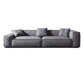 Tight Back Faux Leather Square Arm Sofa with Stain Resistant and Wear Resistance 126"L x 39"W x 28"H Grey Clearhalo 'furn' 'furn_sofas' 'Furniture' 'furniture_sofas' 'kitchen' 'kitchen_sofas' 'Living Room Furniture' 'Sofa' 'sofas' 4591974