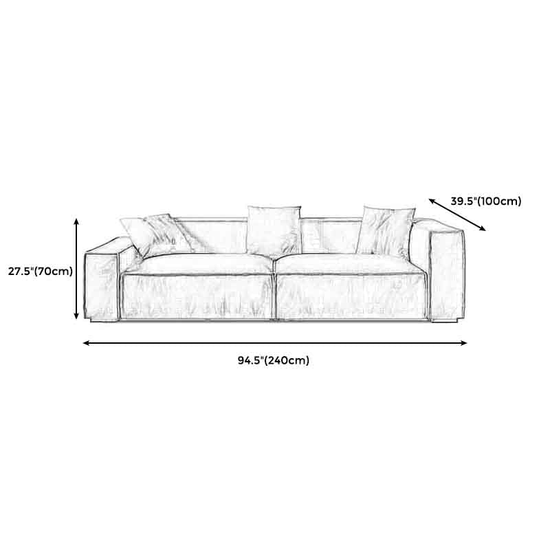 Tight Back Faux Leather Square Arm Sofa with Stain Resistant and Wear Resistance Clearhalo 'furn' 'furn_sofas' 'Furniture' 'furniture_sofas' 'kitchen' 'kitchen_sofas' 'Living Room Furniture' 'Sofa' 'sofas' 4591979