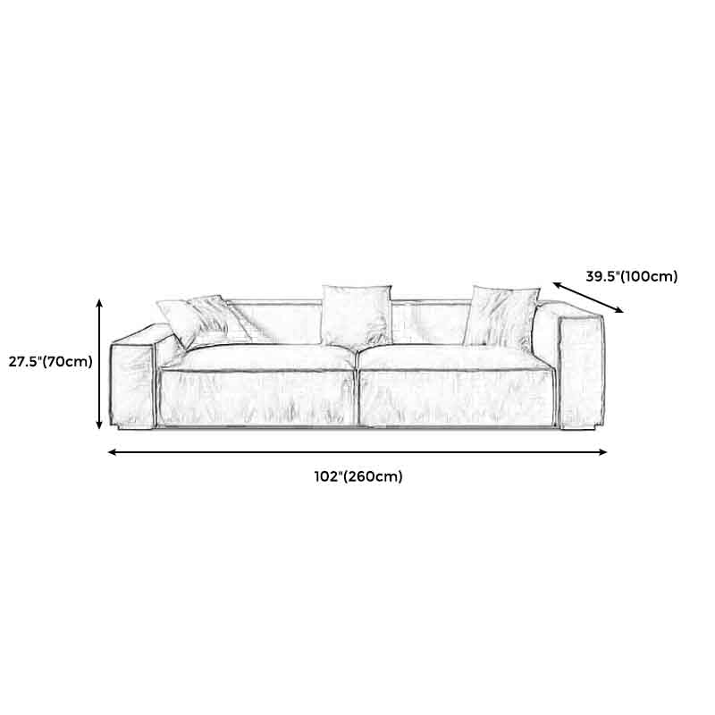 Tight Back Faux Leather Square Arm Sofa with Stain Resistant and Wear Resistance Clearhalo 'furn' 'furn_sofas' 'Furniture' 'furniture_sofas' 'kitchen' 'kitchen_sofas' 'Living Room Furniture' 'Sofa' 'sofas' 4591980