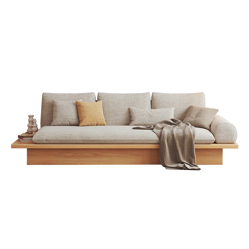 Cotton Blend Rolled Arm Sofa Loose Back 35"W Modern Sofa with Storage Clearhalo 'furn' 'furn_sofas' 'Furniture' 'furniture_sofas' 'kitchen' 'kitchen_sofas' 'Living Room Furniture' 'Sofa' 'sofas' 4591988