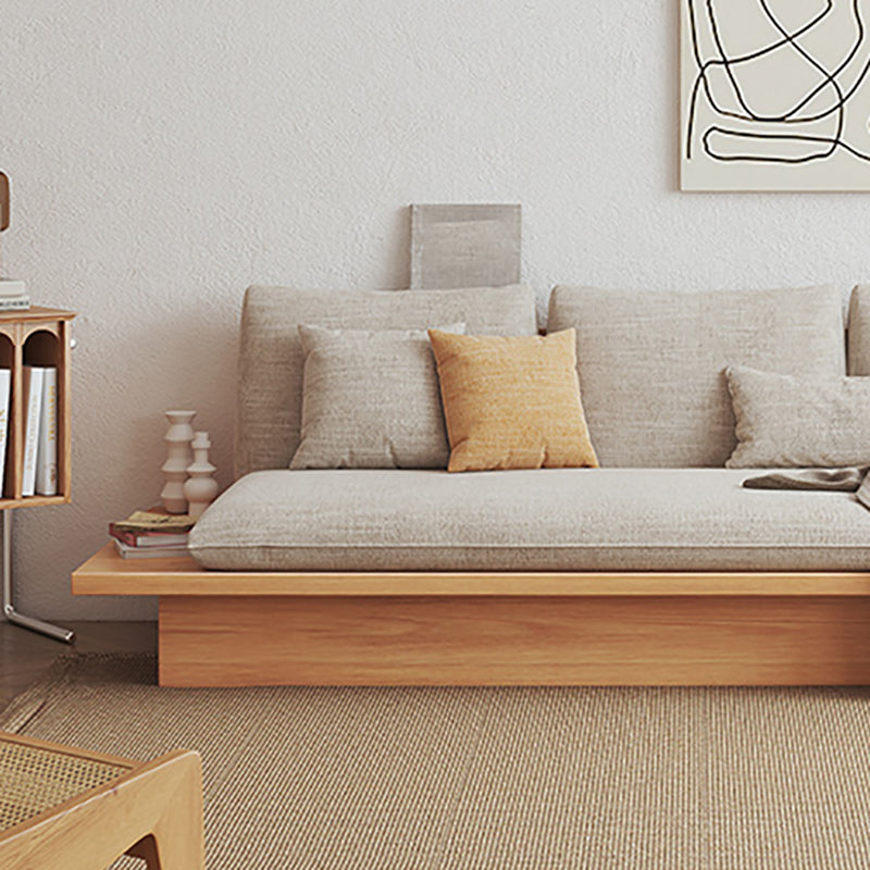 Cotton Blend Rolled Arm Sofa Loose Back 35"W Modern Sofa with Storage Clearhalo 'furn' 'furn_sofas' 'Furniture' 'furniture_sofas' 'kitchen' 'kitchen_sofas' 'Living Room Furniture' 'Sofa' 'sofas' 4591989