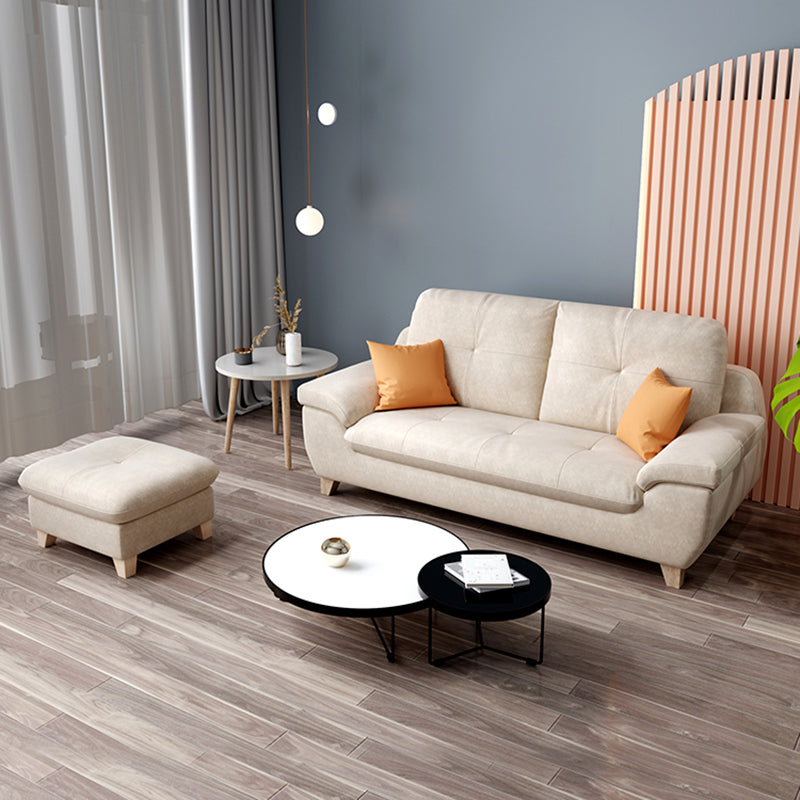 Faux Leather Pillow Top Arm Modern Sofa with Stain Resistant and Water Proof Clearhalo 'furn' 'furn_sofas' 'Furniture' 'furniture_sofas' 'kitchen' 'kitchen_sofas' 'Living Room Furniture' 'Sofa' 'sofas' 4592001