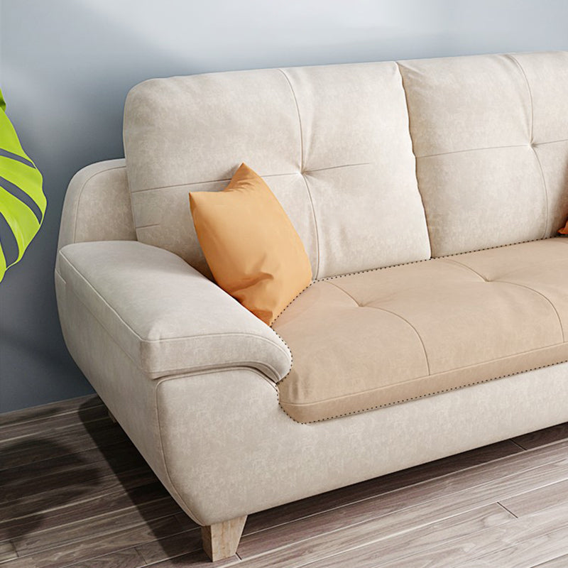 Faux Leather Pillow Top Arm Modern Sofa with Stain Resistant and Water Proof Clearhalo 'furn' 'furn_sofas' 'Furniture' 'furniture_sofas' 'kitchen' 'kitchen_sofas' 'Living Room Furniture' 'Sofa' 'sofas' 4592007