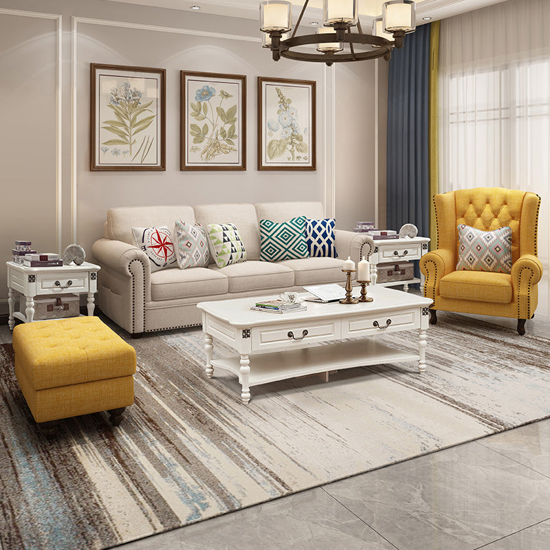 Modern Rolled Arm Standard Sofa with Loose Back Sofa for Apartment, Living Room Clearhalo 'furn' 'furn_sofas' 'Furniture' 'furniture_sofas' 'kitchen' 'kitchen_sofas' 'Living Room Furniture' 'Sofa' 'sofas' 4592013